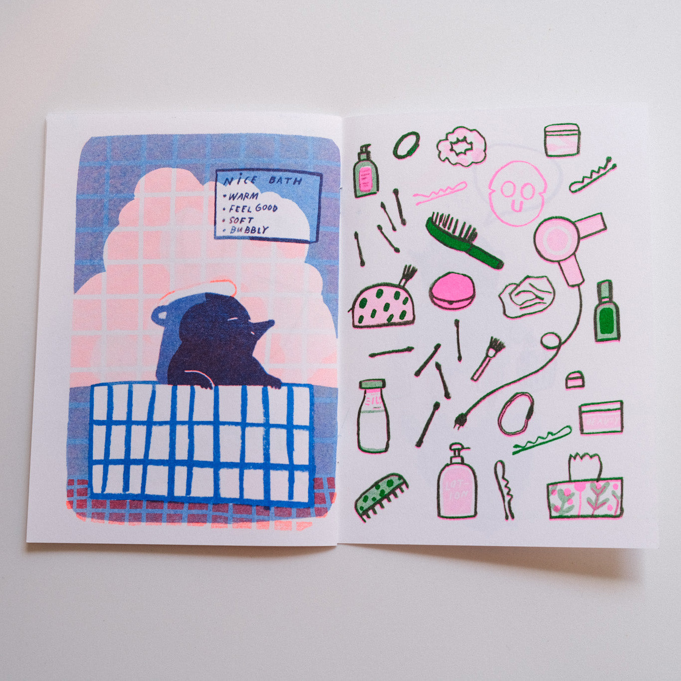 Bathing bear zine