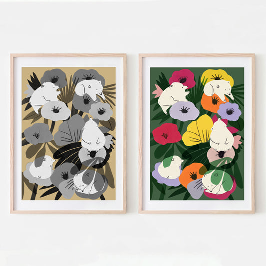 Bears in Flowers